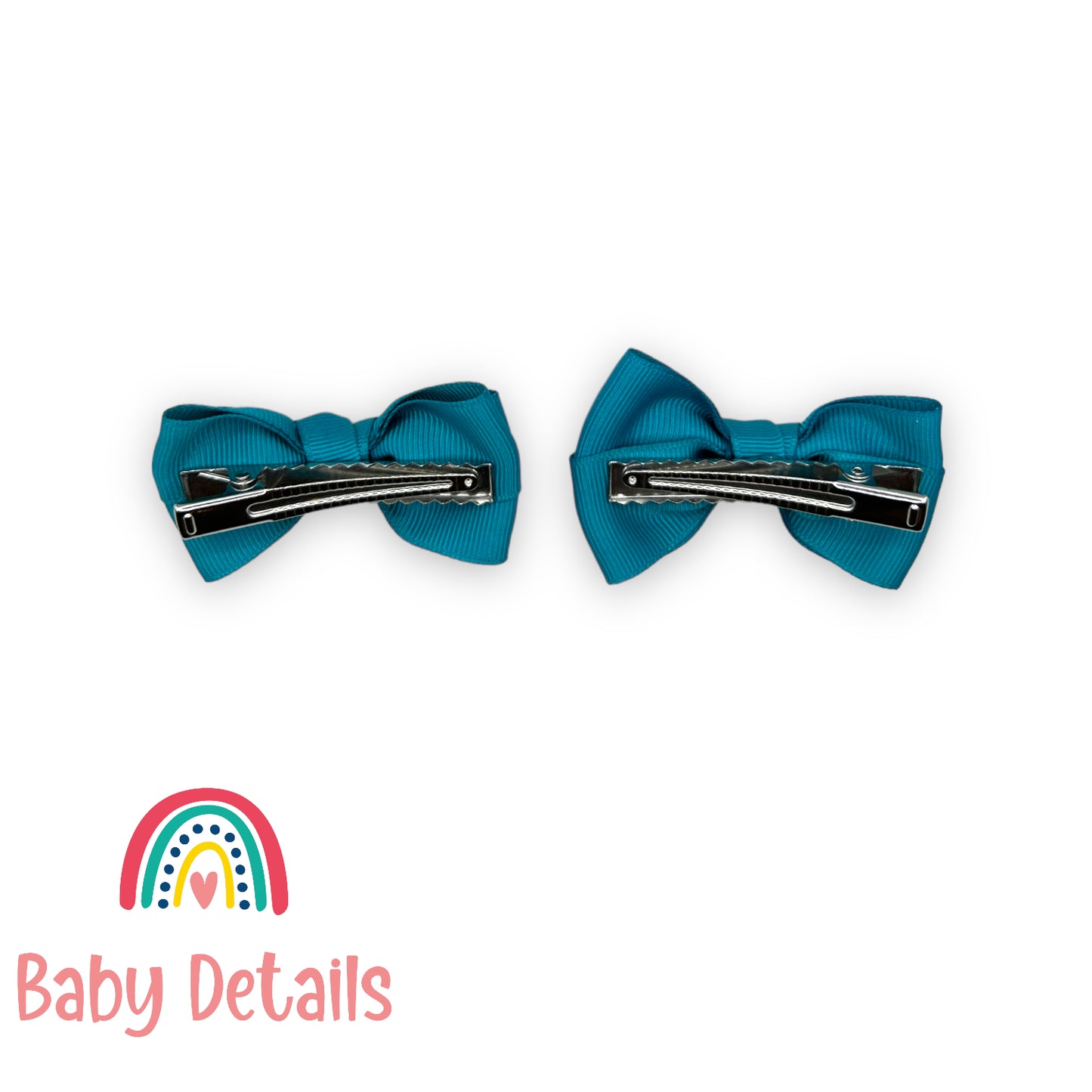 Set of 2 classic hair clips - Pacific Blue