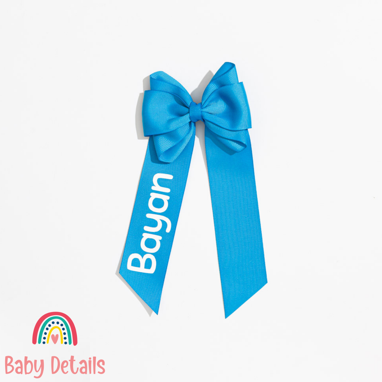 Long Double Personalized Bow - Blue