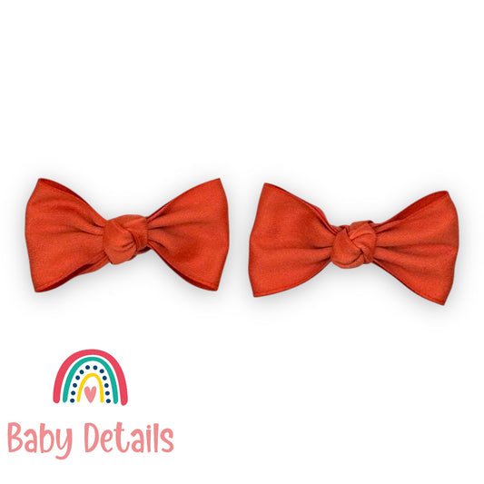 Set of 2 Classic Knot Bows - Orange