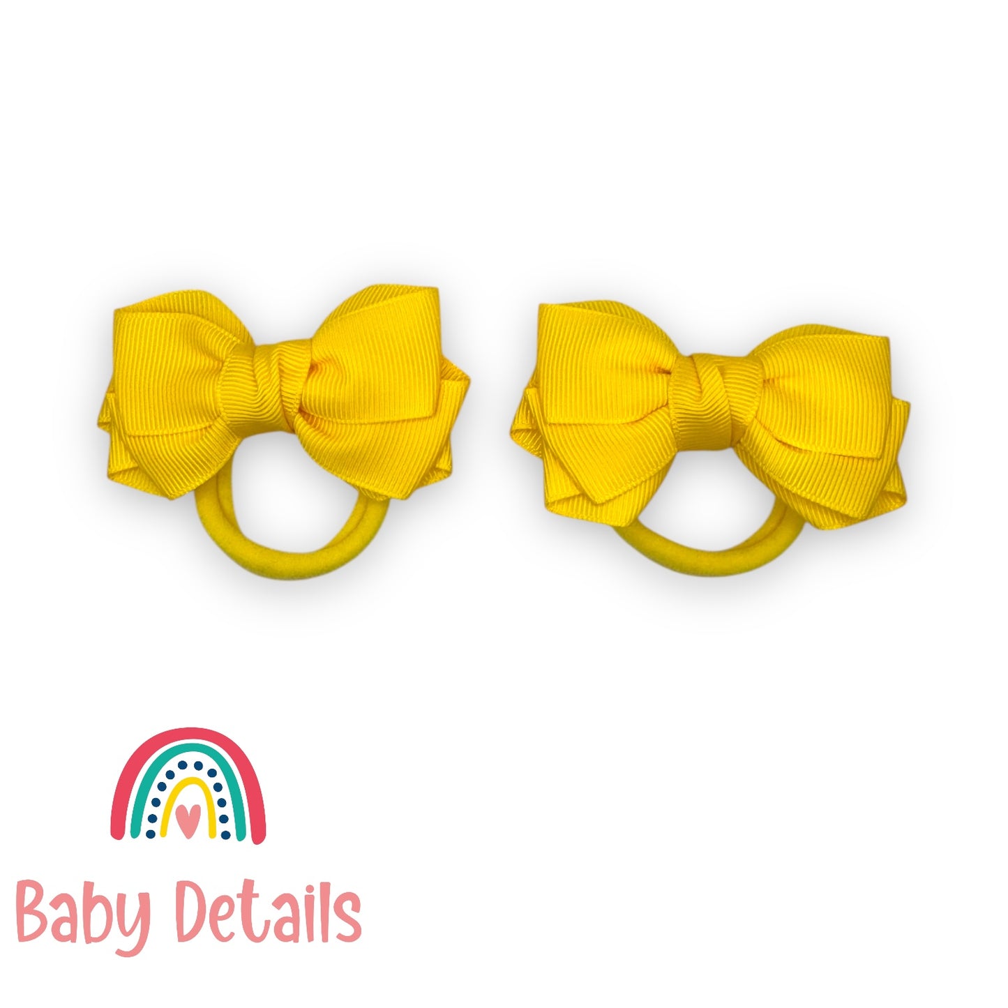 Set of 2 Layers Hair Ties - Yellow