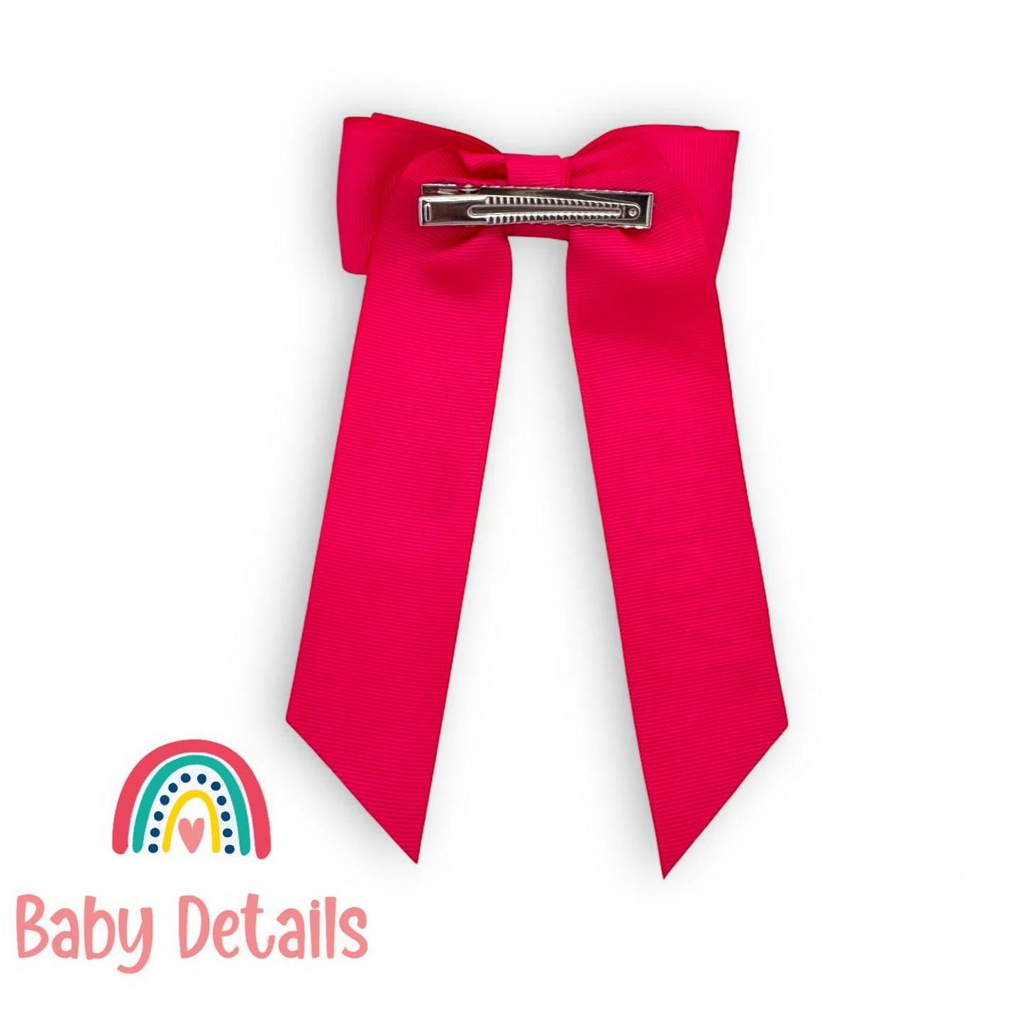 Long Simple Personalized Bow - Fuchsia