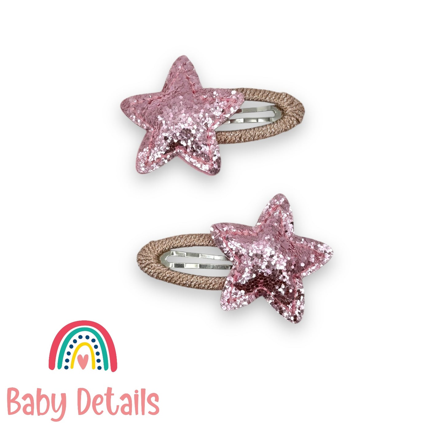 Stars snap clips - Pink