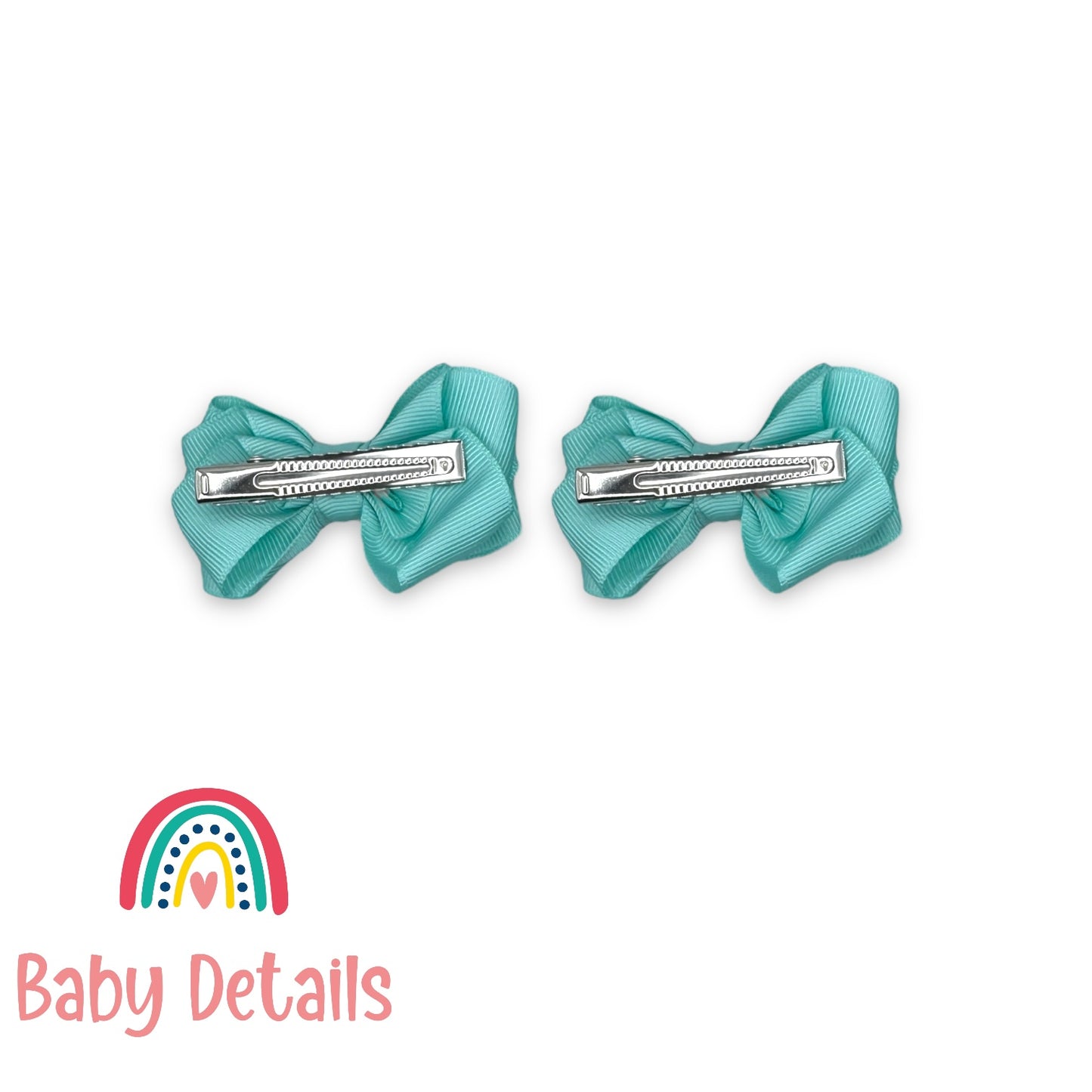 Set of 2 Layers Hair Clip - Aqua Green