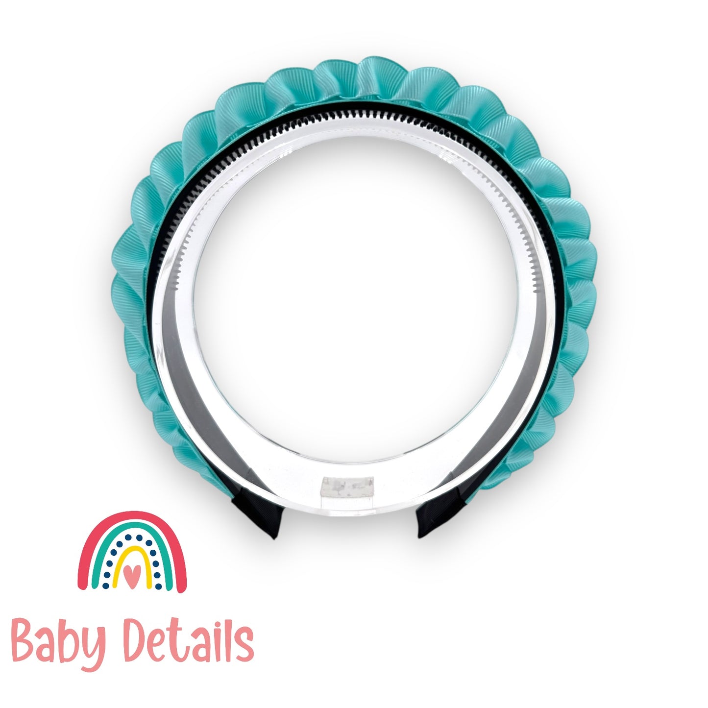 Big Braided Headband - Aqua Green