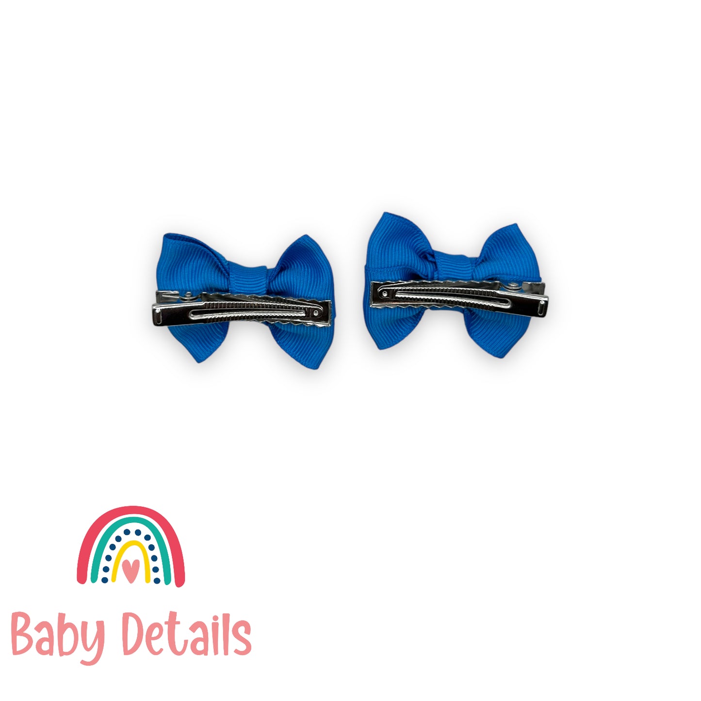 Set of 2 mini classic hair clips - Blue