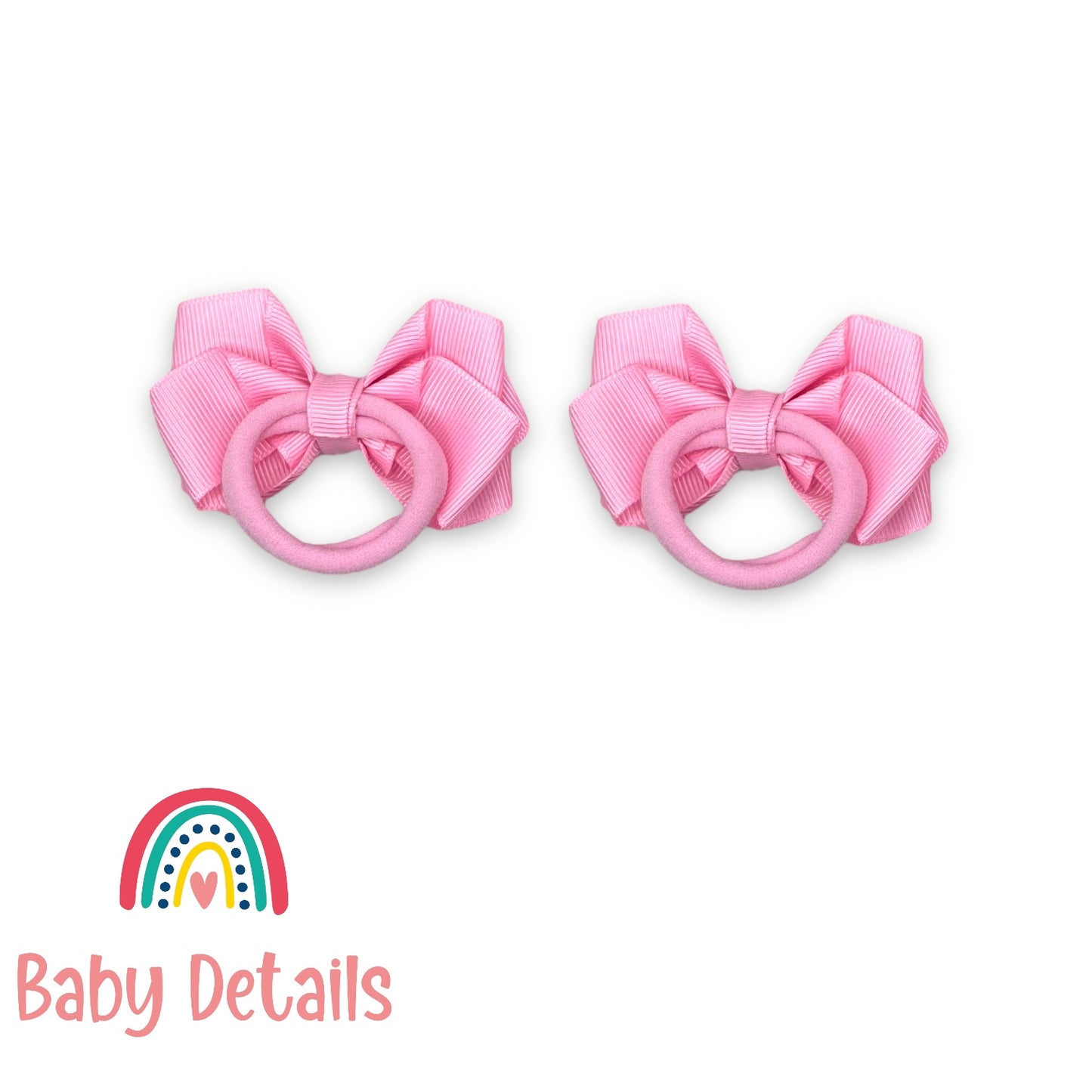 Set of 2 Layers Hair Ties - Light Pink