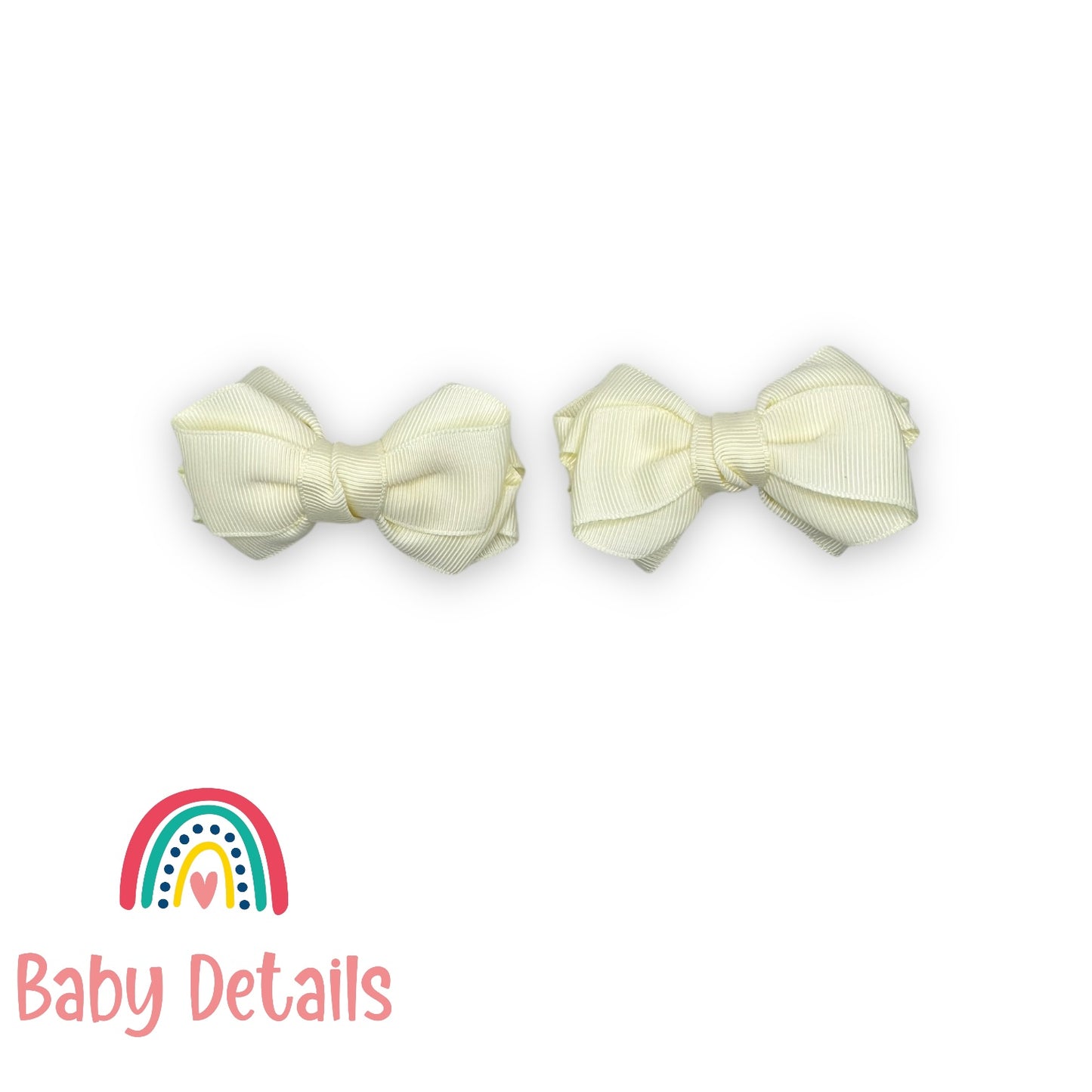 Set of 2 Layers Hair Clip - Off White