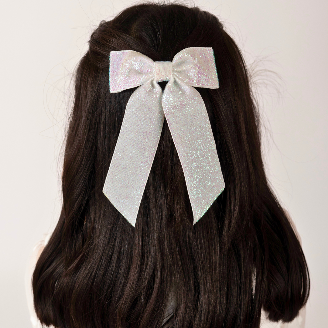 Wide Long Shiny Ribbon - Pearl