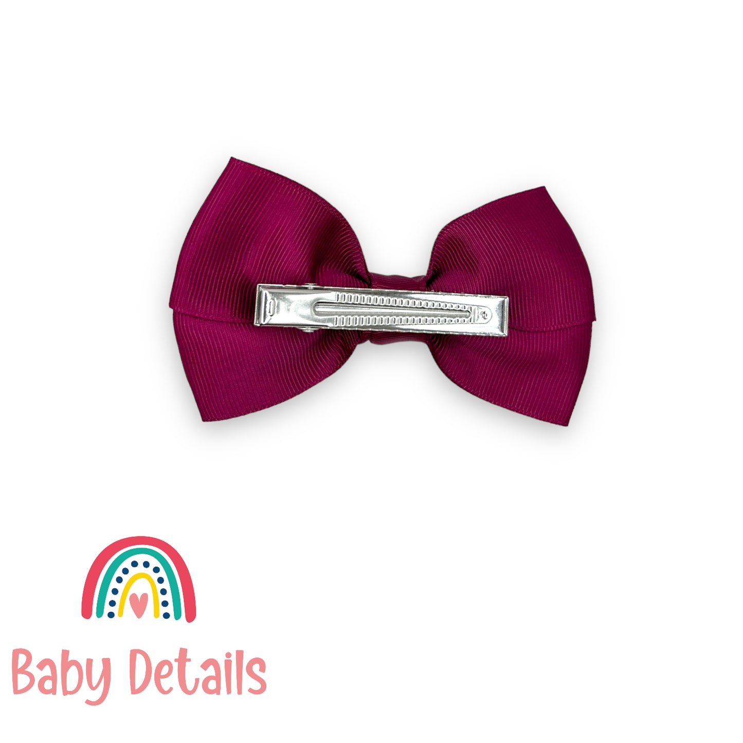 Big Classic Bow hair clip- Maroon