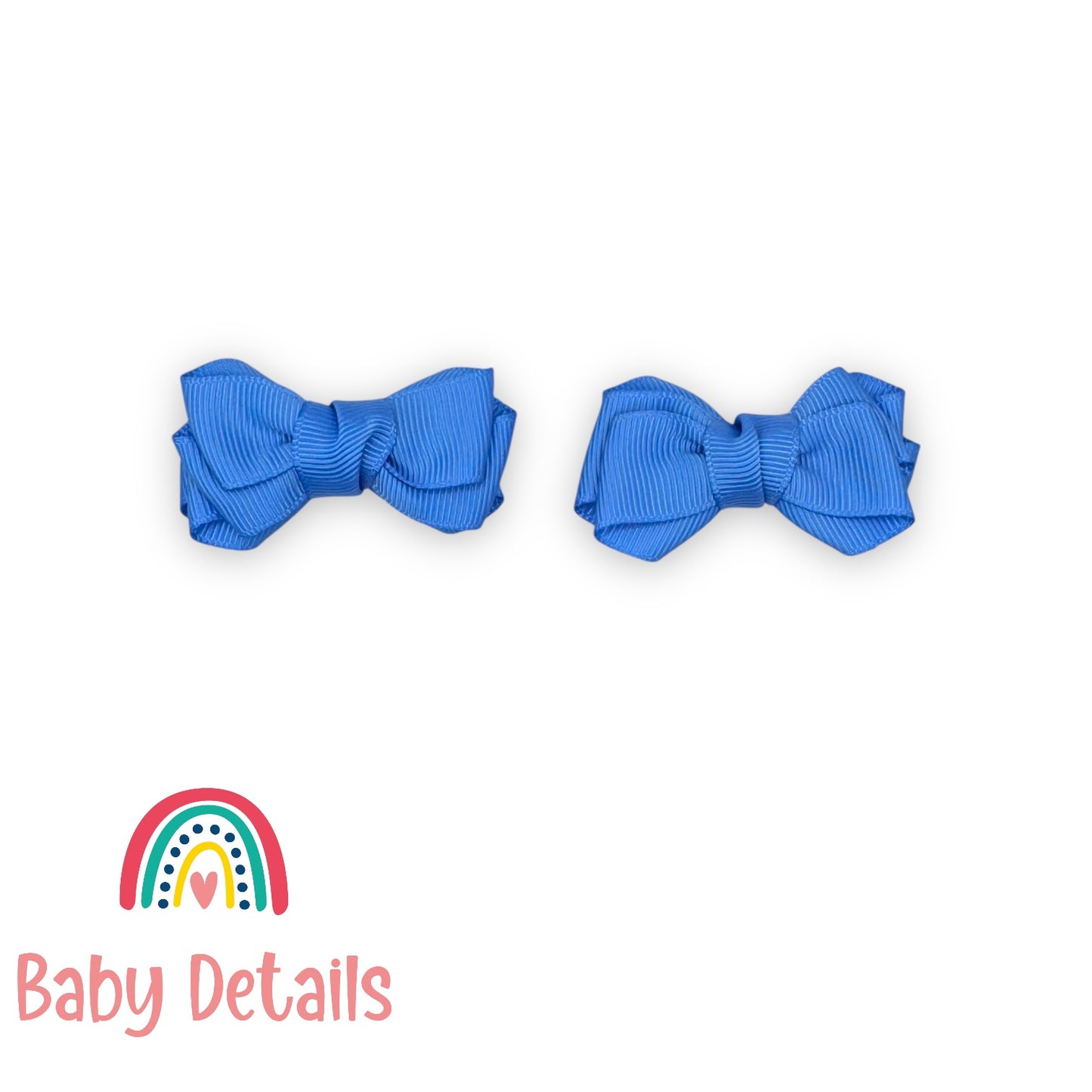 Set of 2 Mini Layers Hair Clips - Sky Blue