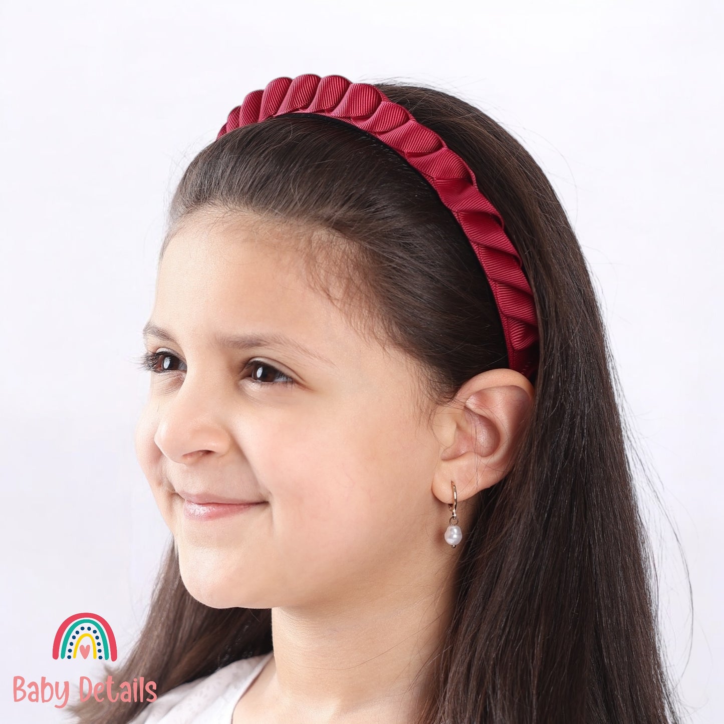 Big Braided Headband - Maroon