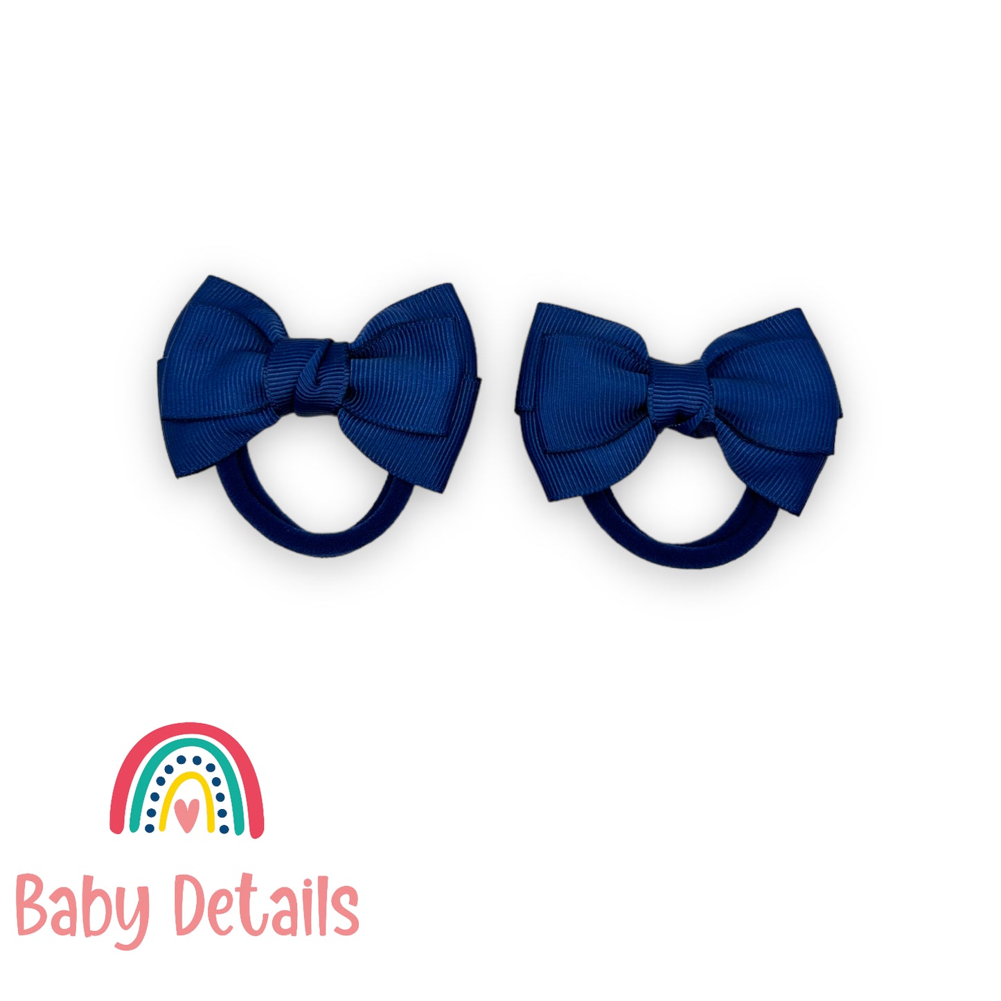 Set of 2 classic hair ties - Navy Blue