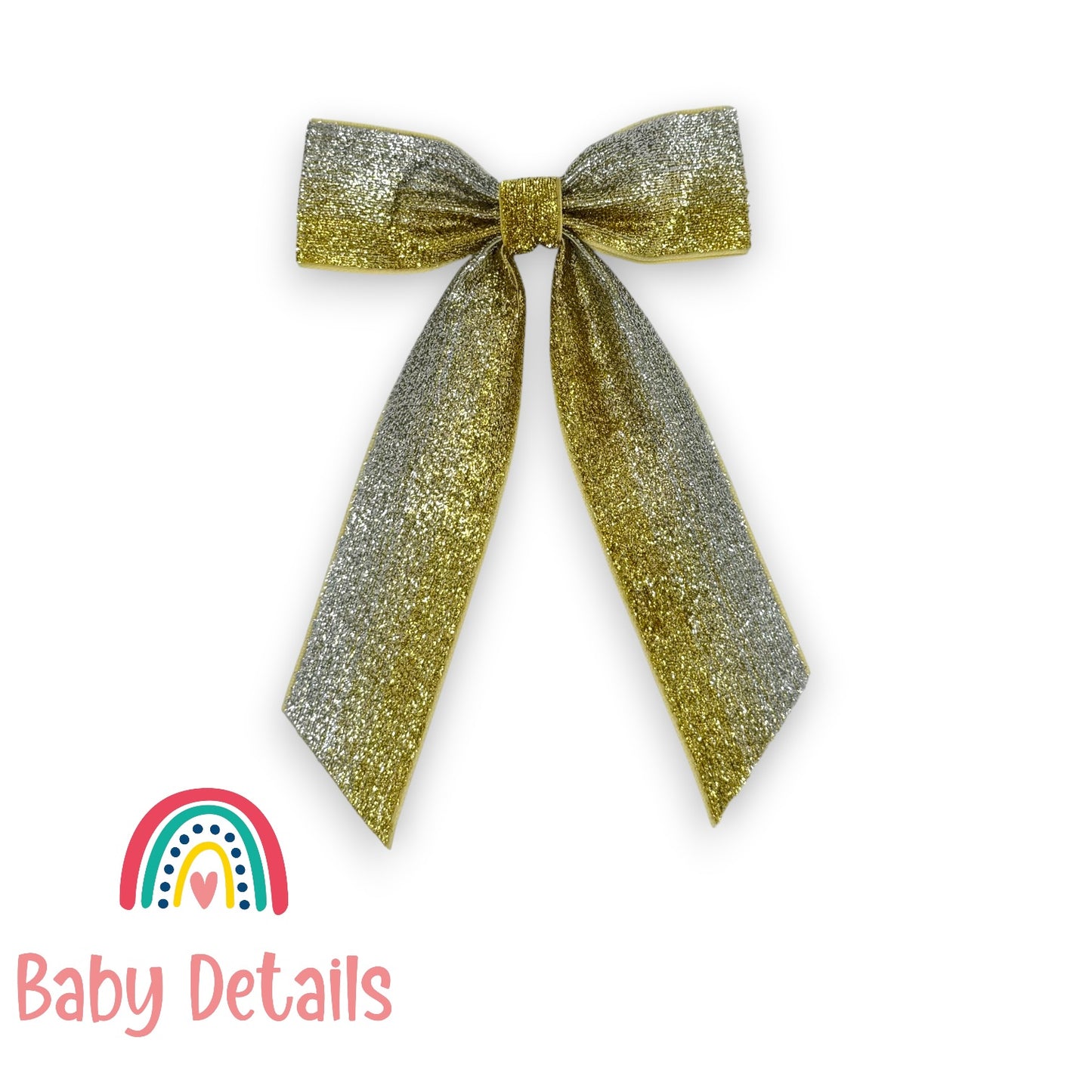 Wide Long Shiny Ribbon - Shades of Silver & Gold