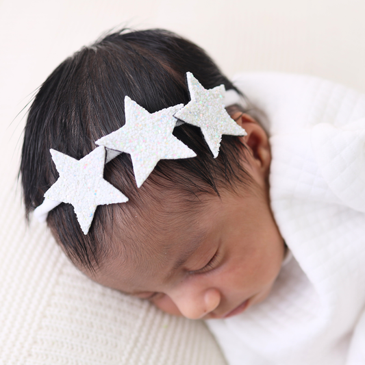 3 Stars Headband - matt white