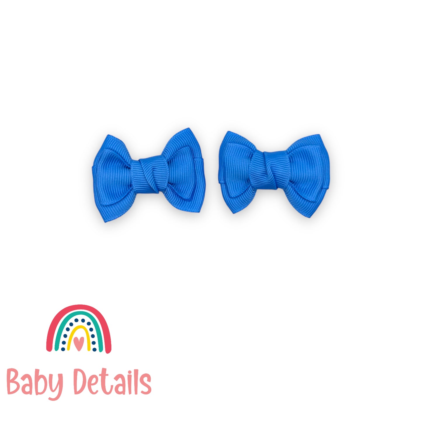 Set of 2 mini classic hair clips - Sky Blue