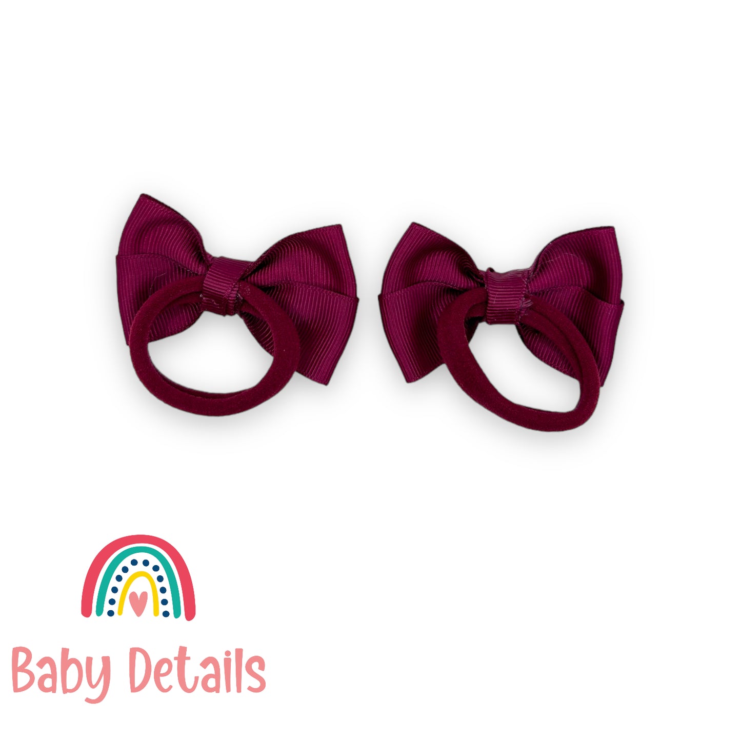 Set of 2 classic hair ties - Maroon