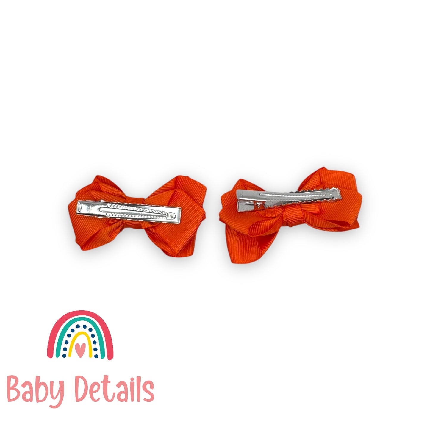 Set of 2 Layers Hair Clip - Orange