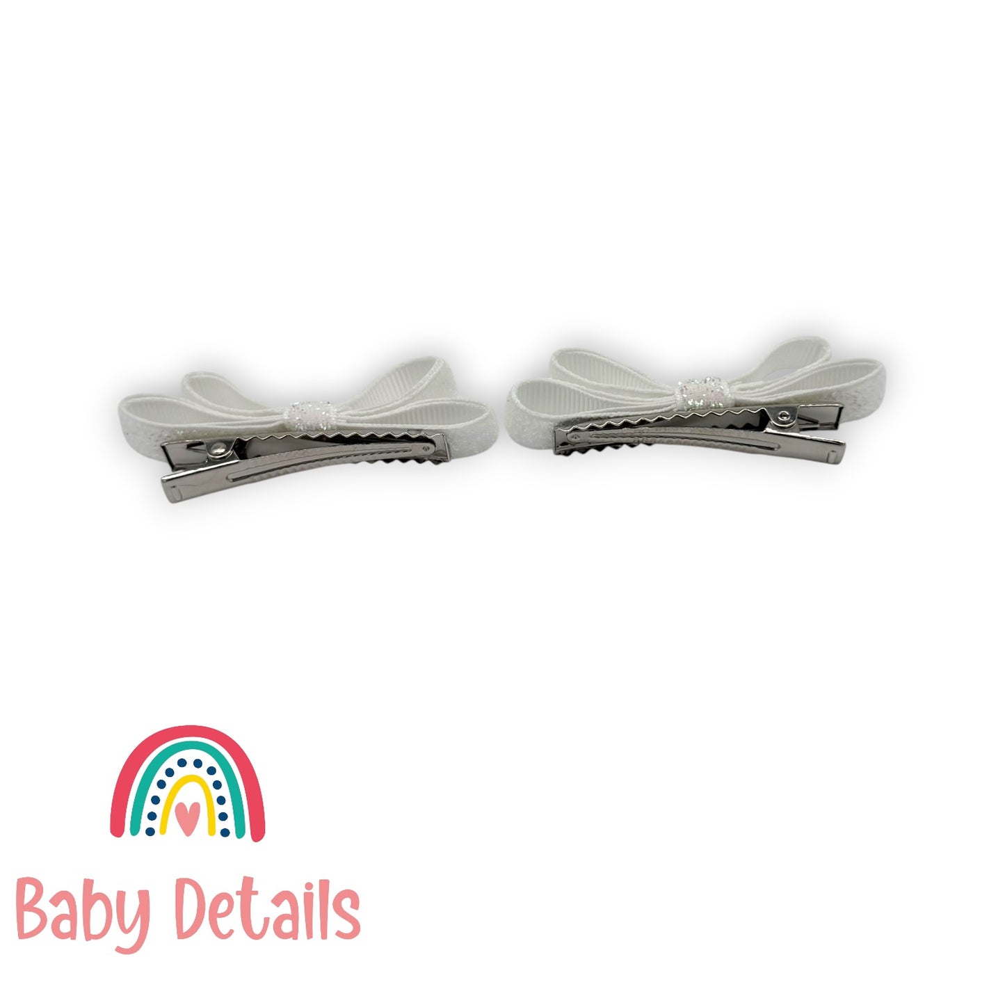 Set of 2 thin Shiny Ribbon - Pearl