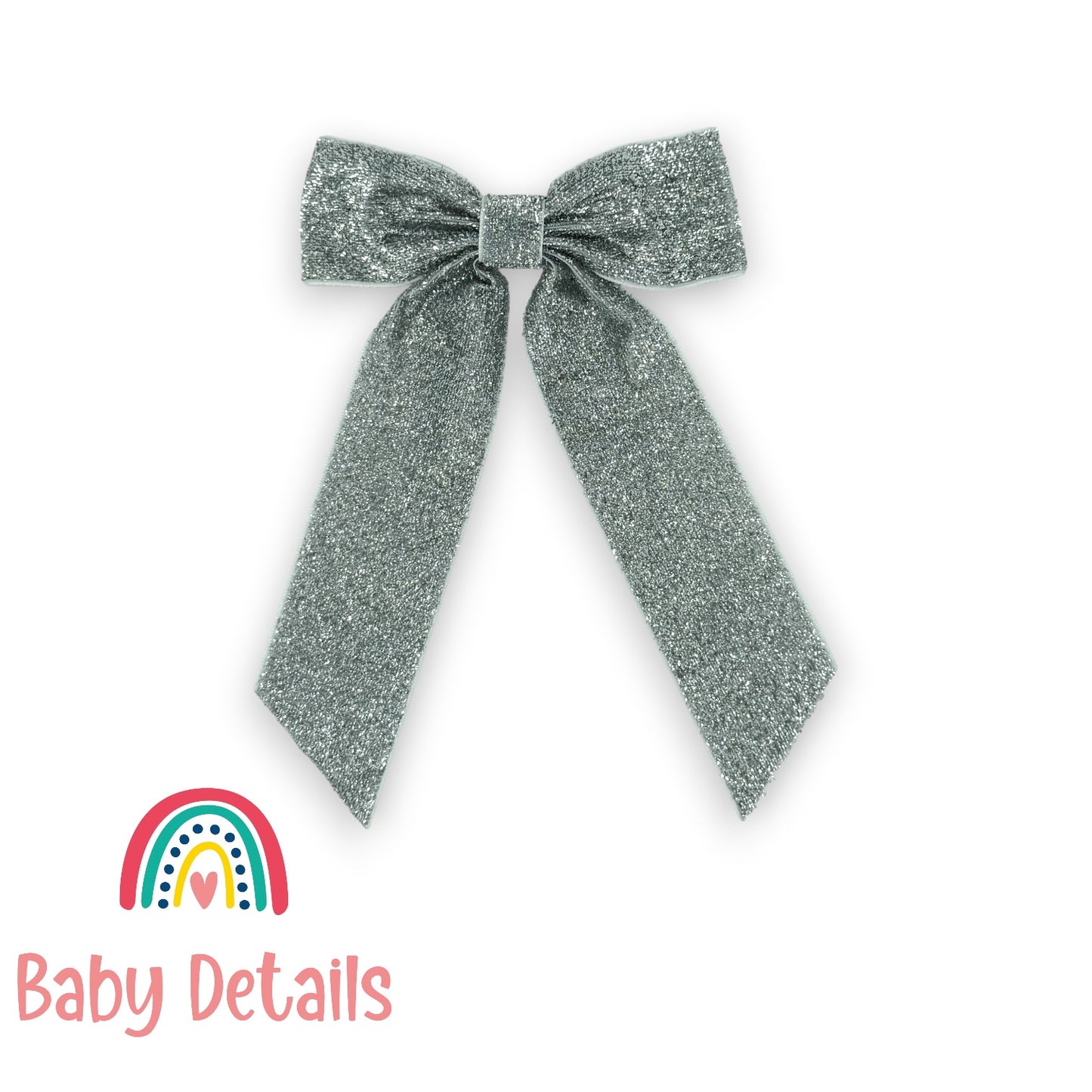 Wide Long Shiny Ribbon - Silver