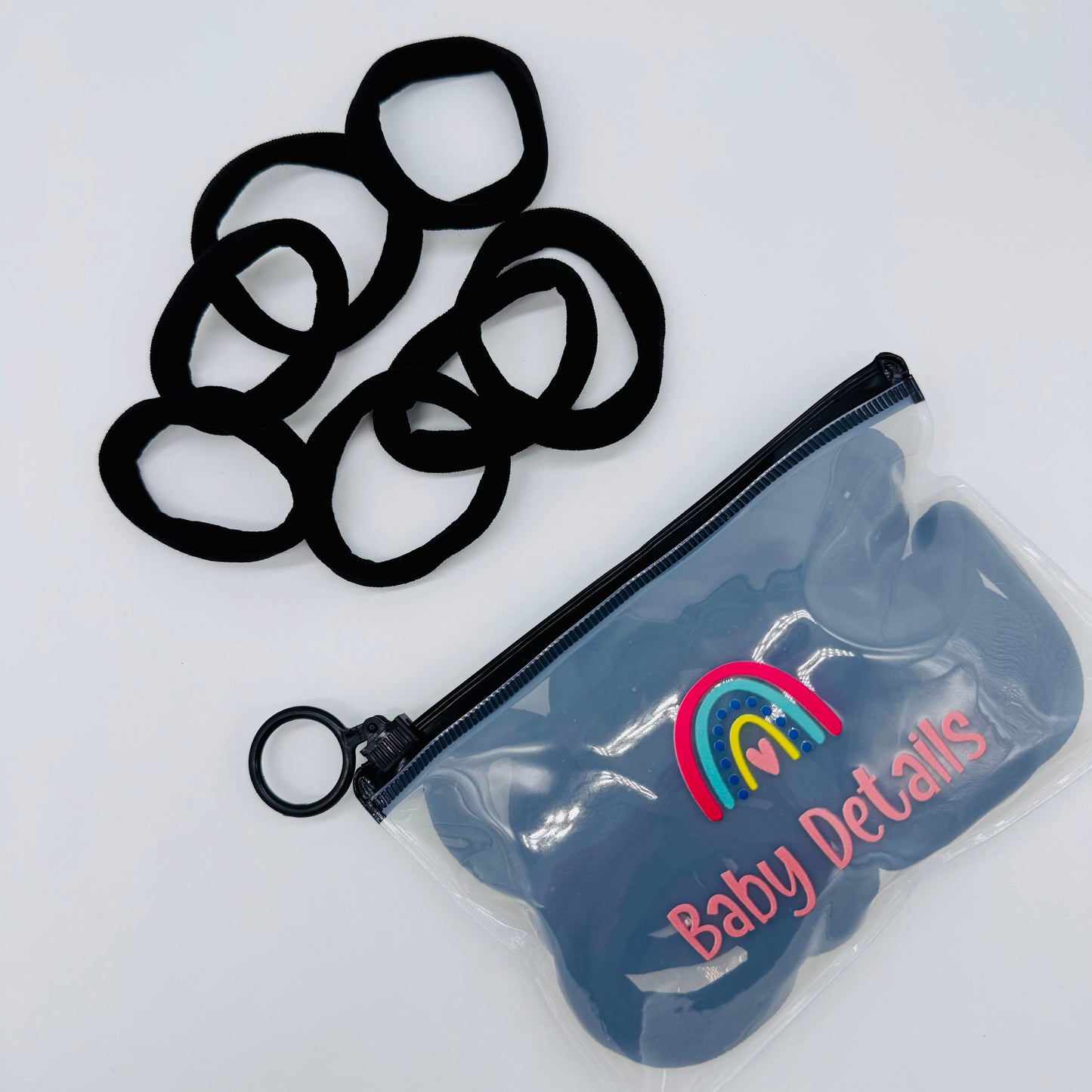 Strong Elastic Hair Ties (20 pcs) - Black
