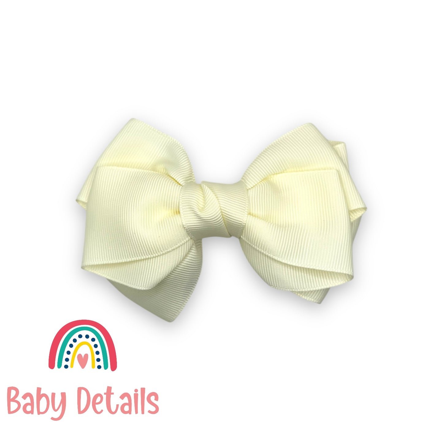 Big Bow Layers Hair Clip - Off White