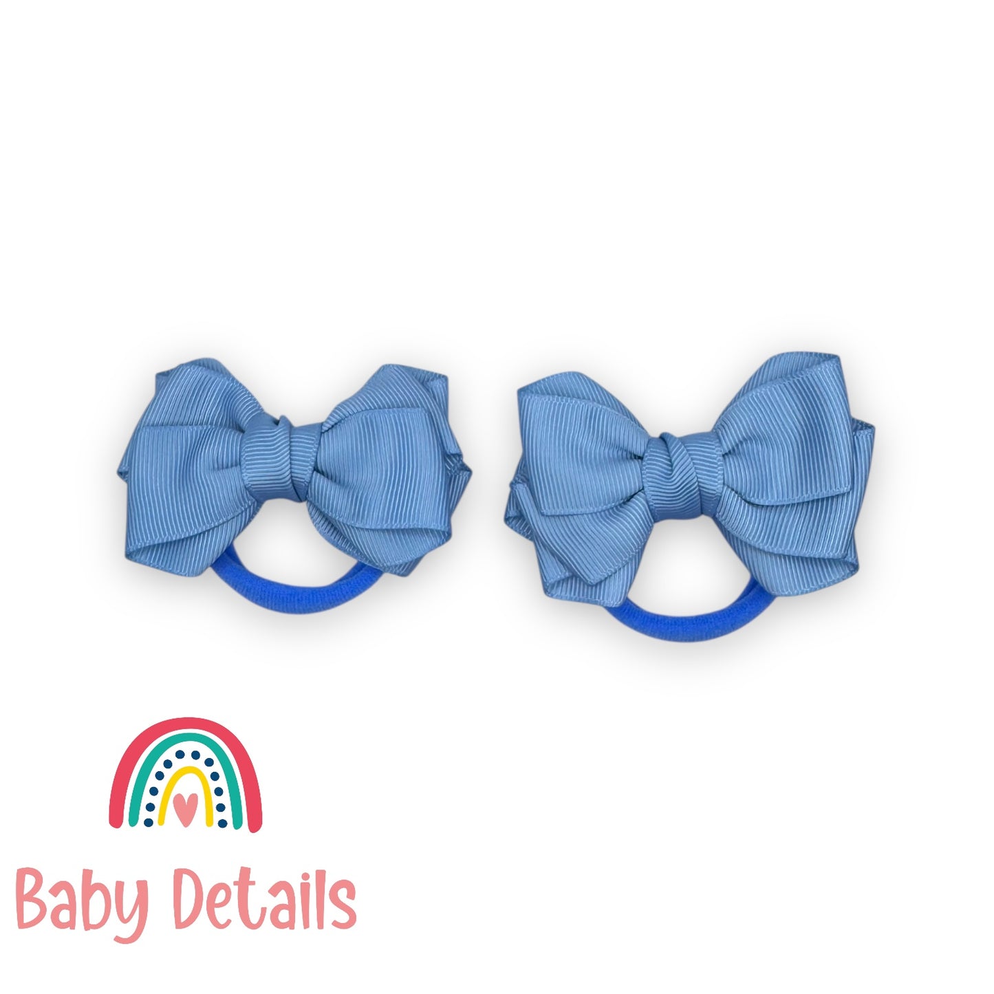 Set of 2 Layers Hair Ties - Ice Blue