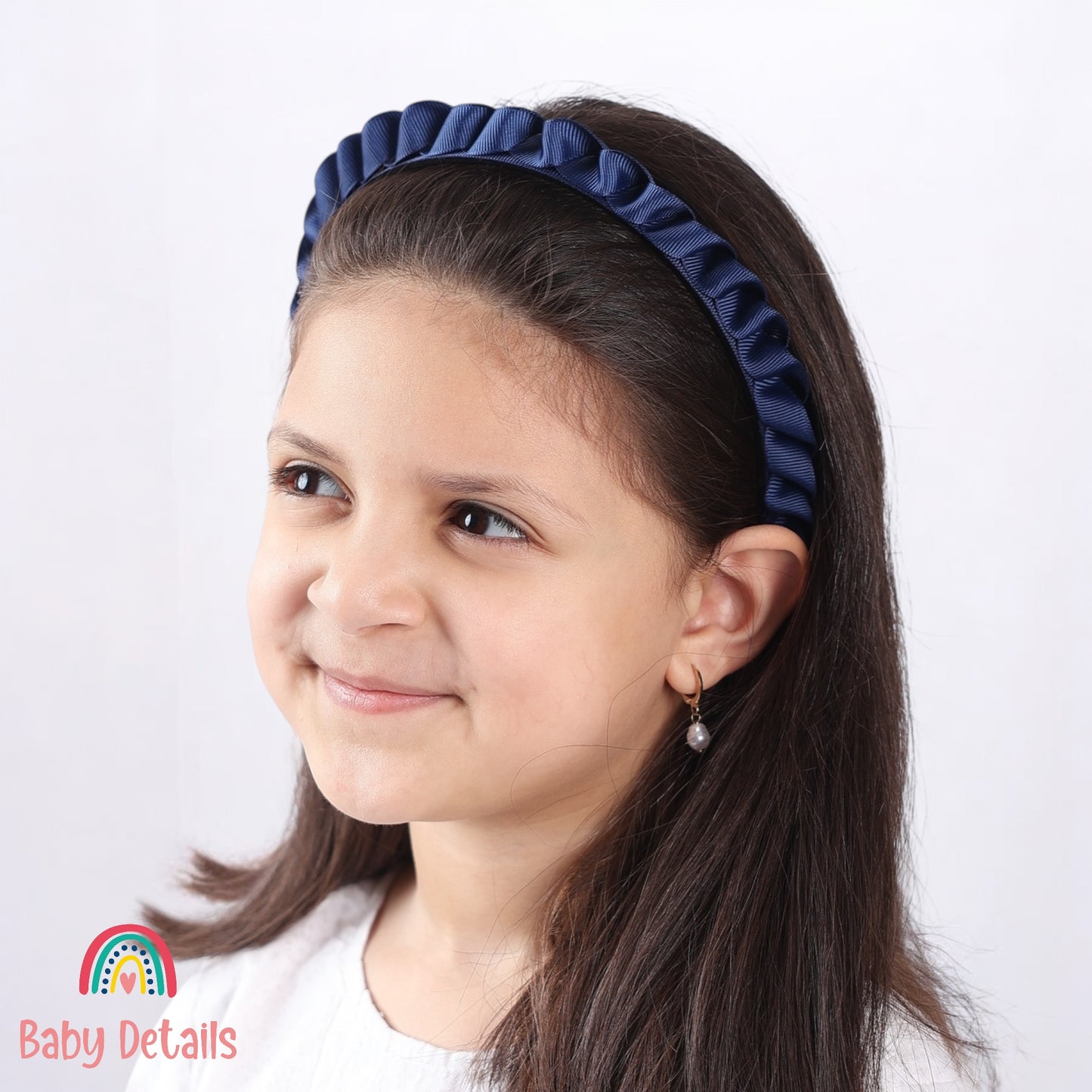 Big Braided Headband - Navy Blue