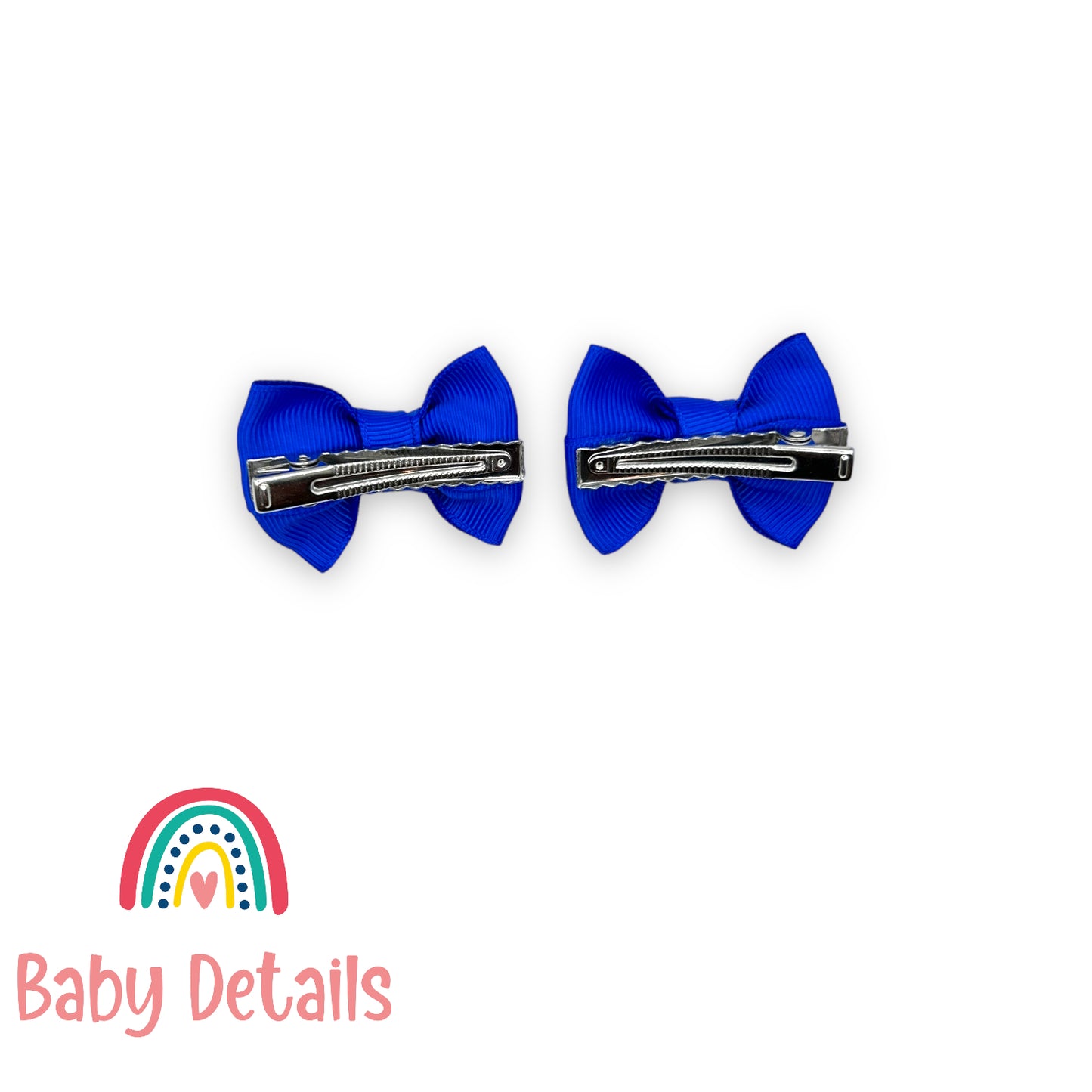 Set of 2 mini classic hair clips - Royal Blue