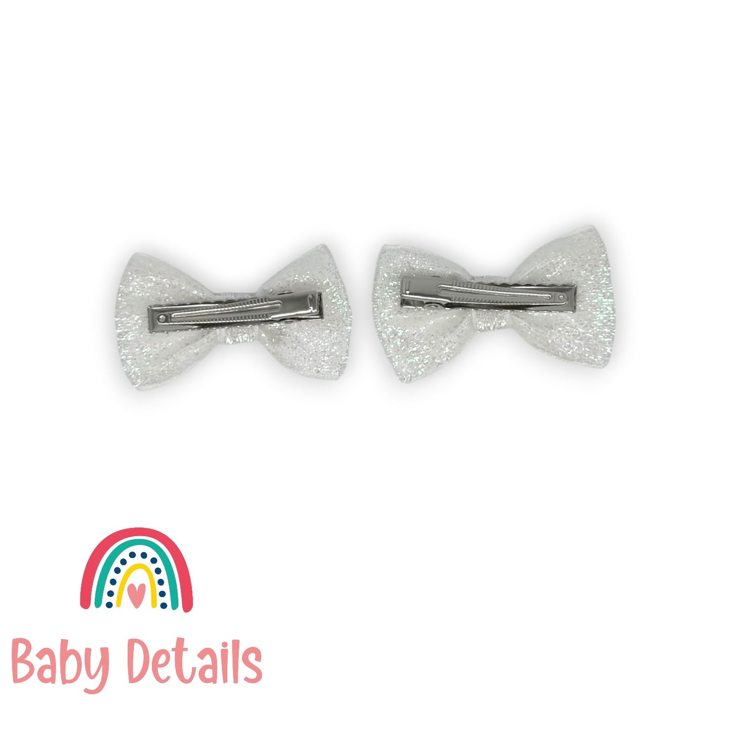 Set of 2 wide Shiny Ribbon - Pearl