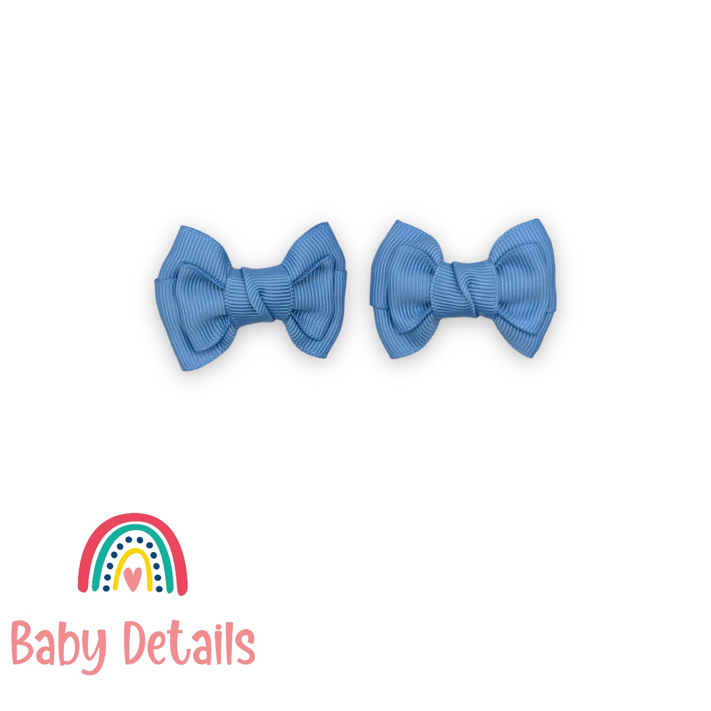 Set of 2 mini classic hair clips - Ice Blue