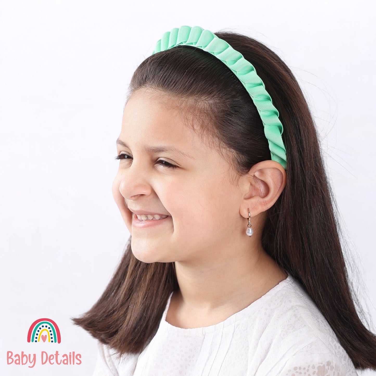 Big Braided Headband - Bright Green