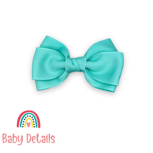 Big Classic Bow hair clip - Aqua Green