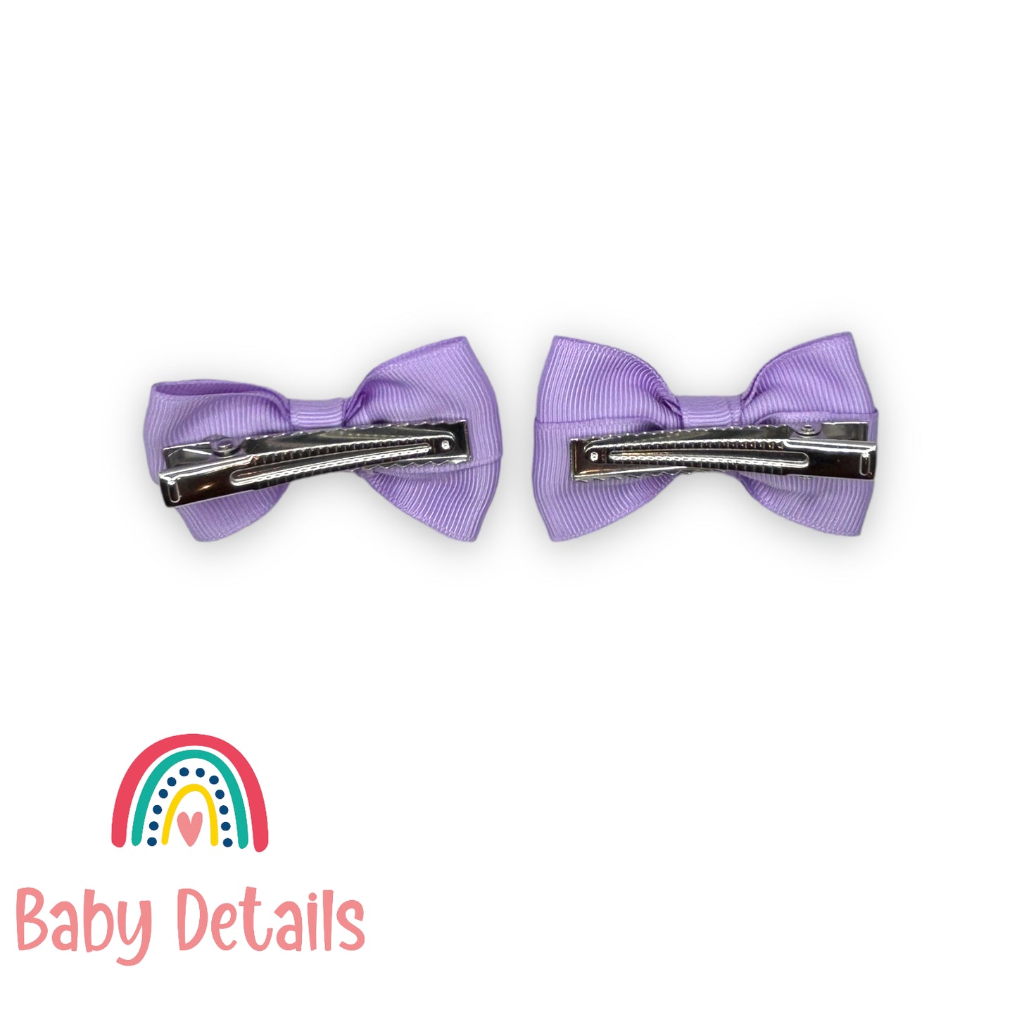 Set of 2 classic hair clips - Purple