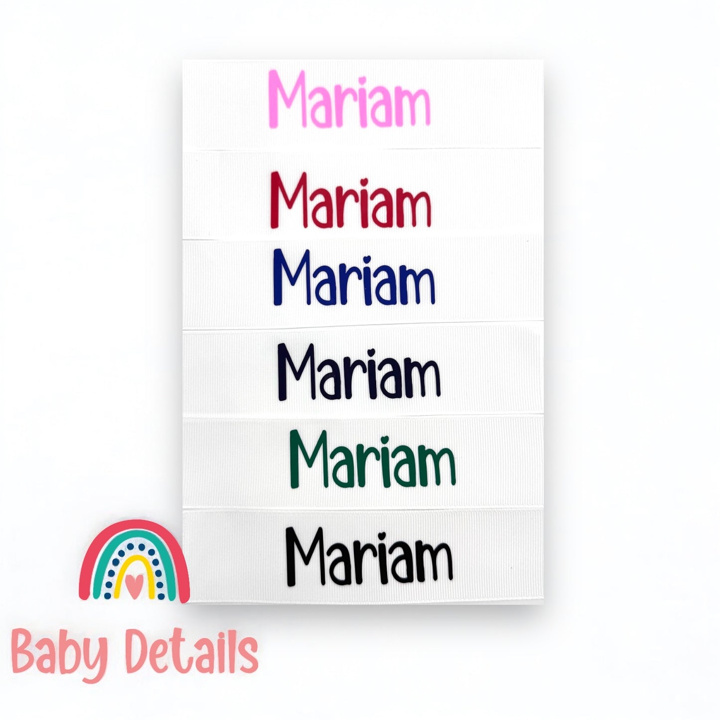 Long Simple Personalized Bow - White