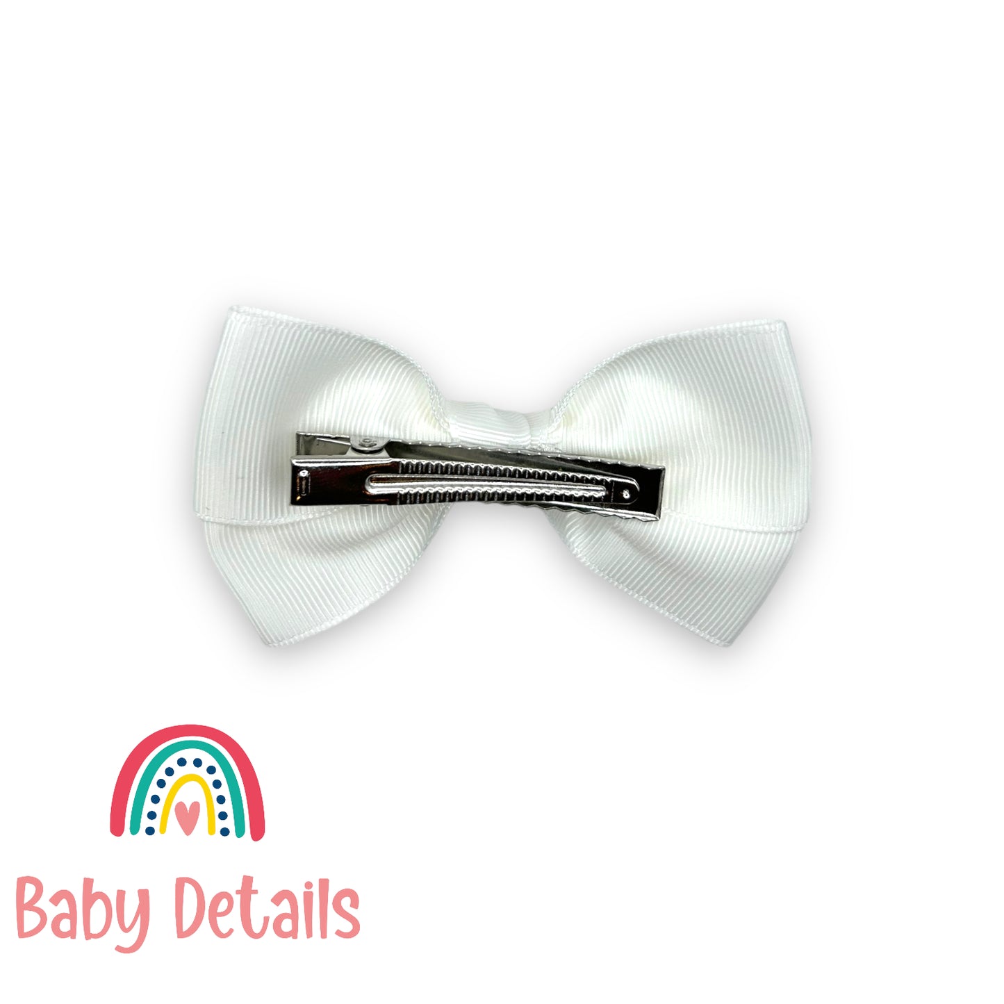 Big Classic Bow hair clip- White