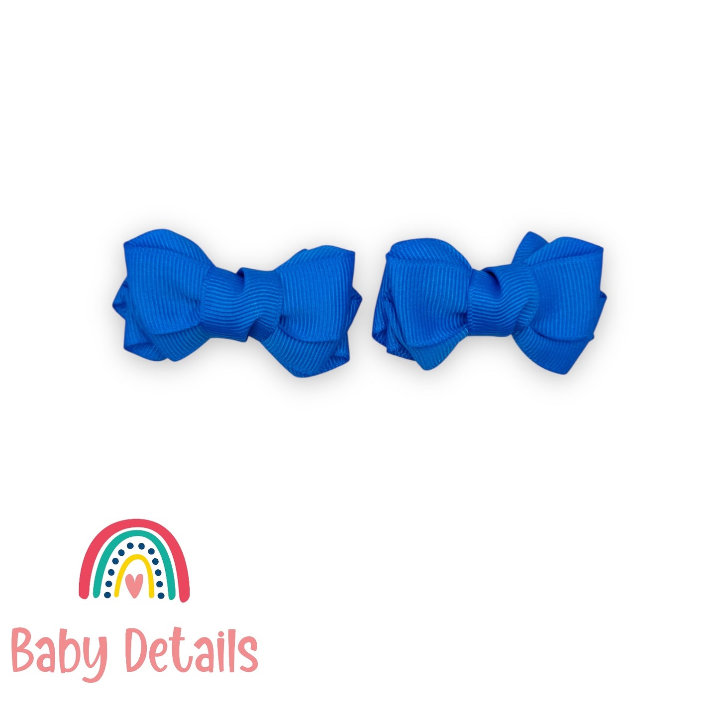 Set of 2 Mini Layers Hair Clips - Blue