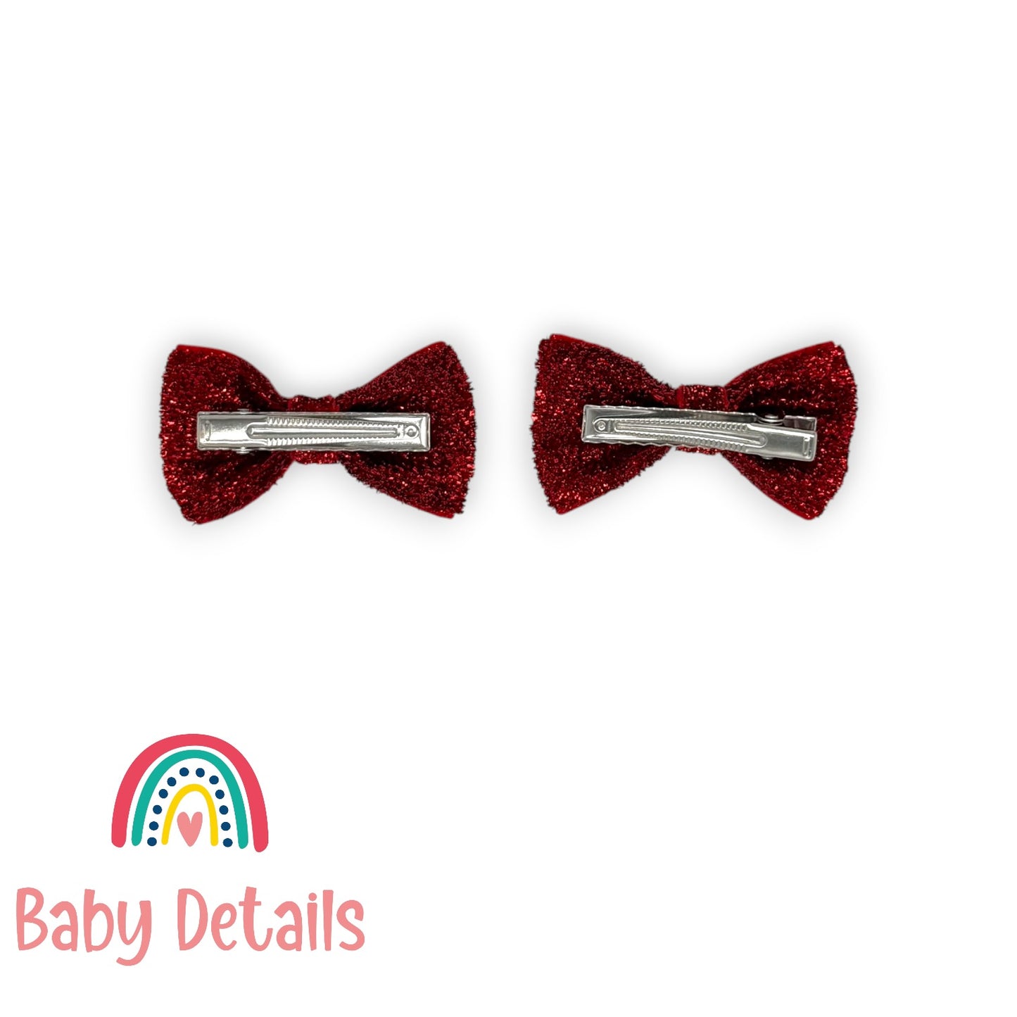 Set of 2 wide Shiny Ribbon - Red
