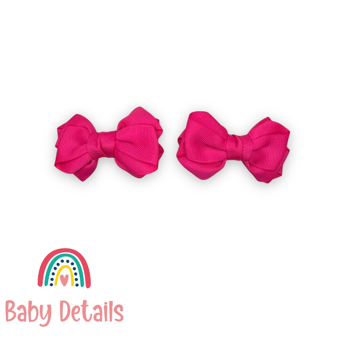 Set of 2 Layers Hair Clip - Fuchsia