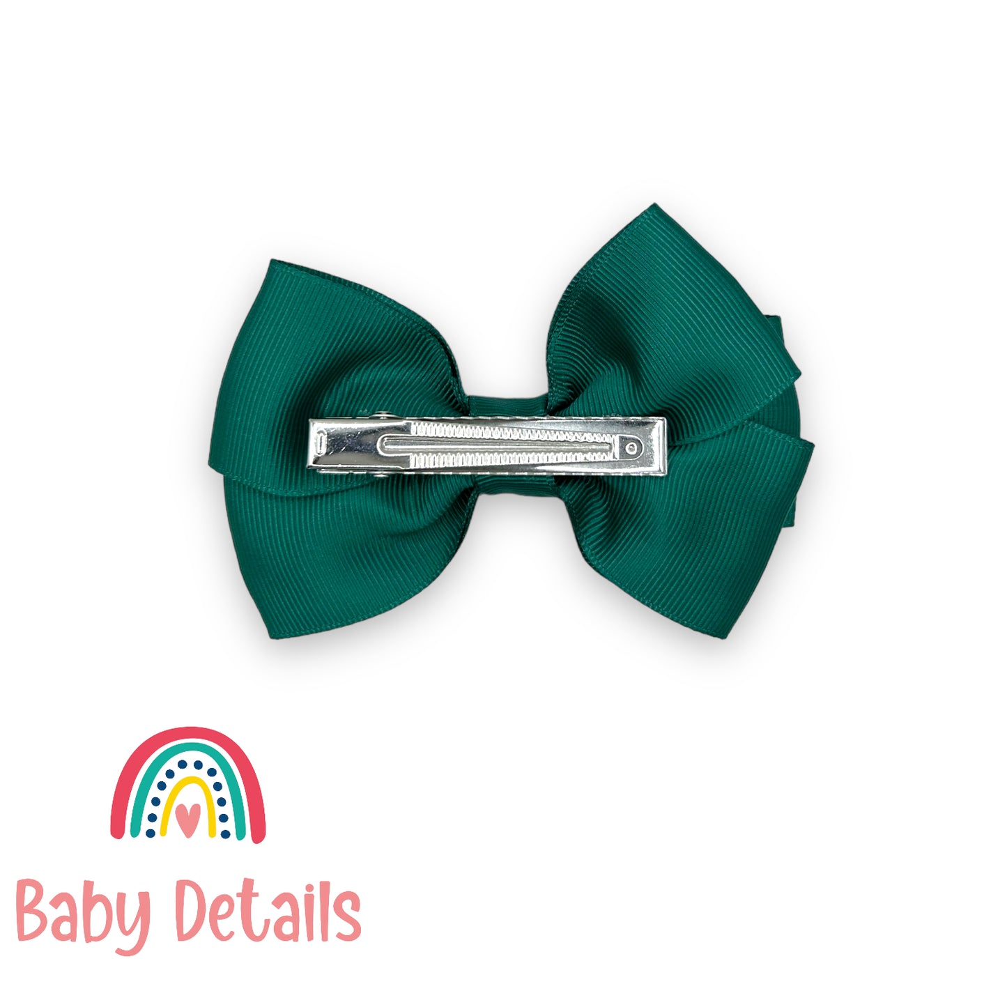 Big Classic Bow hair clip- Dark Green