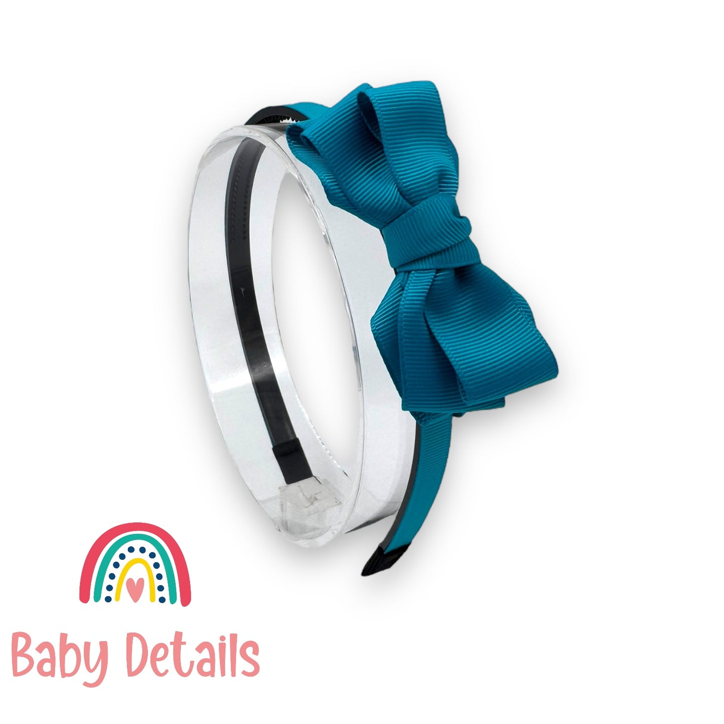 Headband with Layered Bow - Pacific Blue