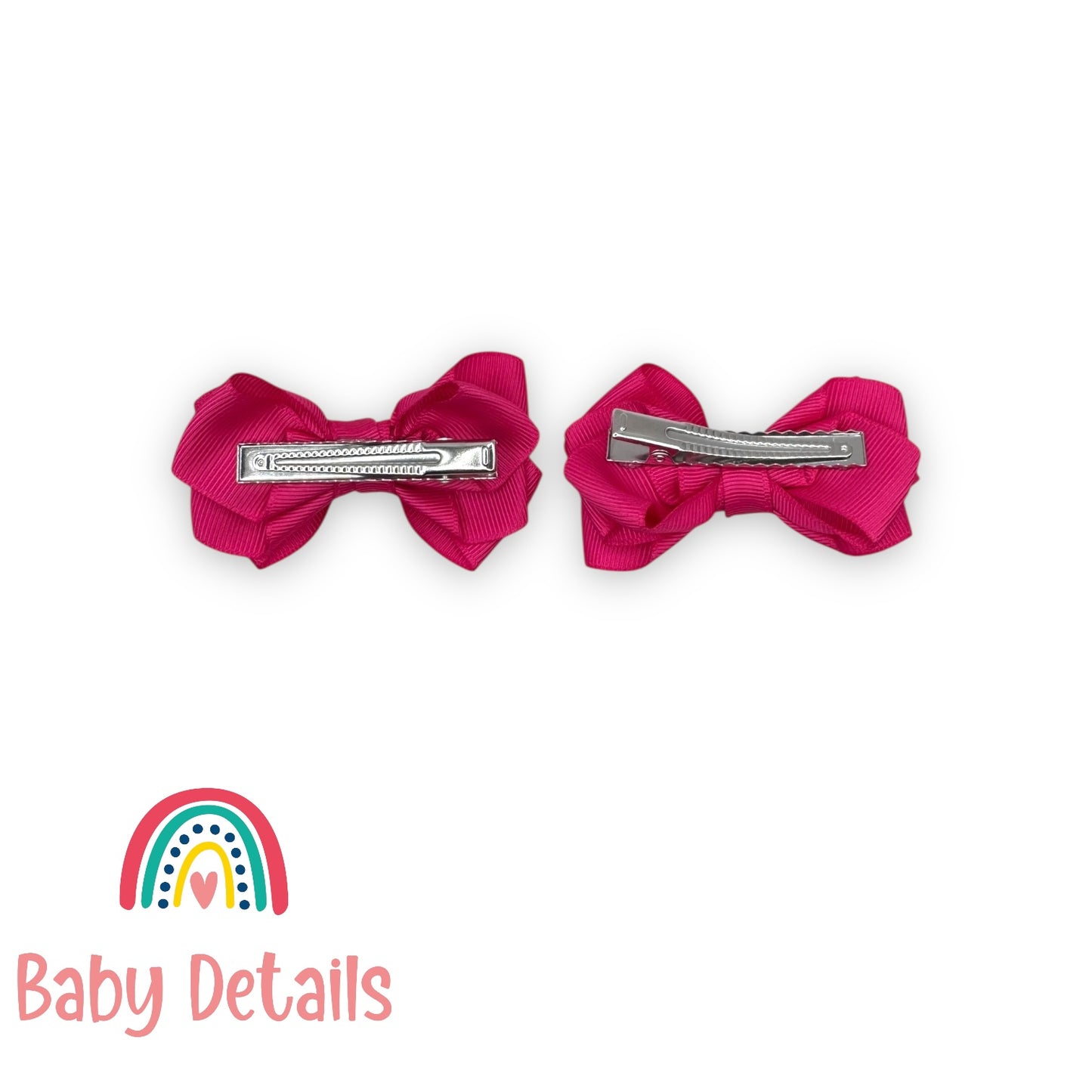 Set of 2 Layers Hair Clip - Fuchsia