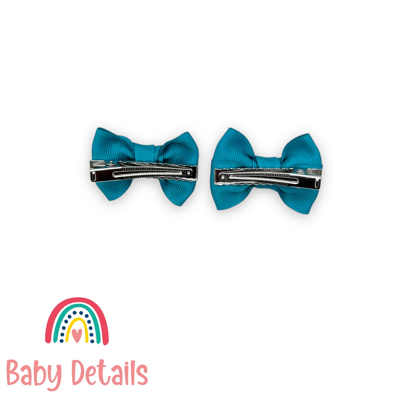 Set of 2 mini classic hair clips - Pacific Blue