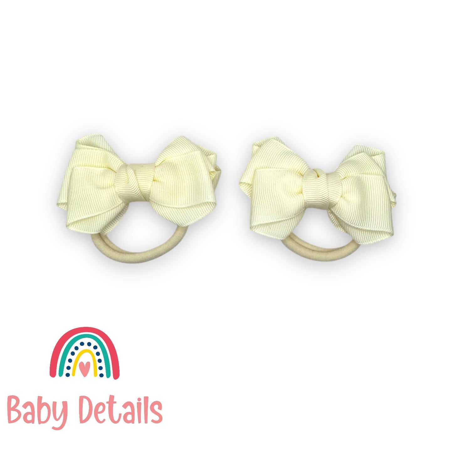 Set of 2 Layers Hair Ties - Off White