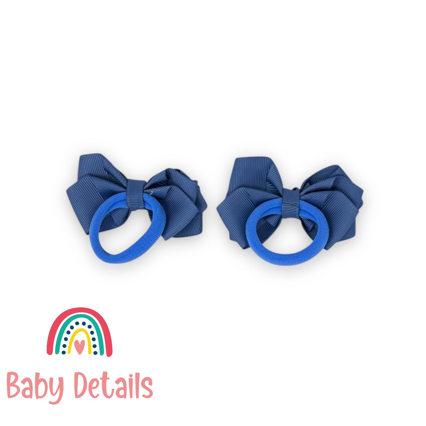 Set of 2 Layers Hair Ties - Blue Grey
