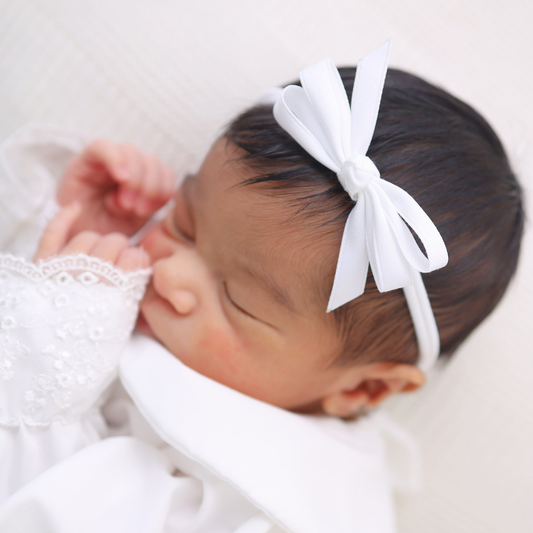Big Bow Headband - White