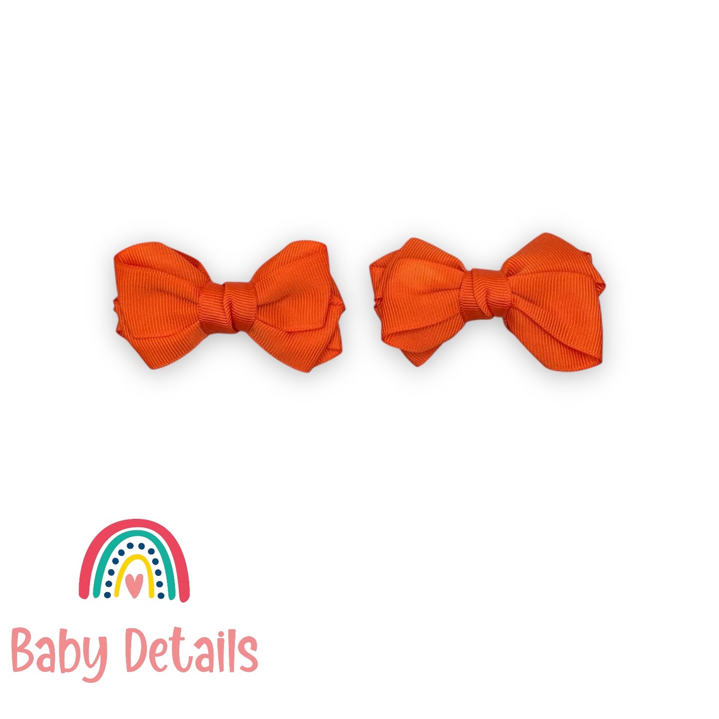 Set of 2 Layers Hair Clip - Orange