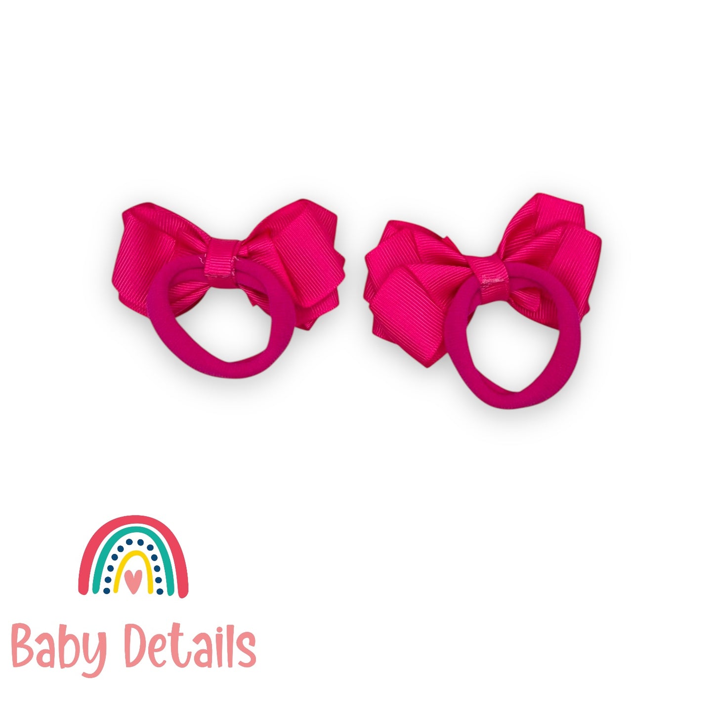 Set of 2 Layers Hair Ties - Fuchsia