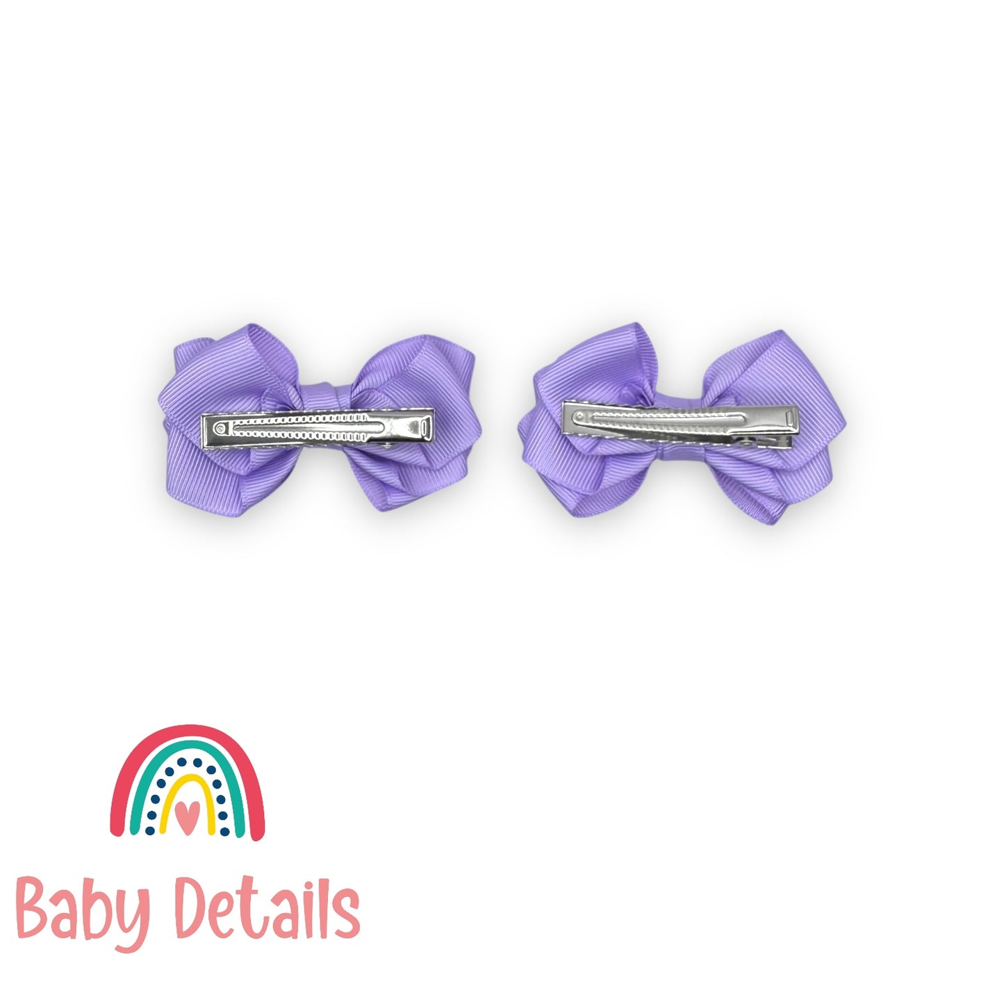 Set of 2 Layers Hair Clip - Purple