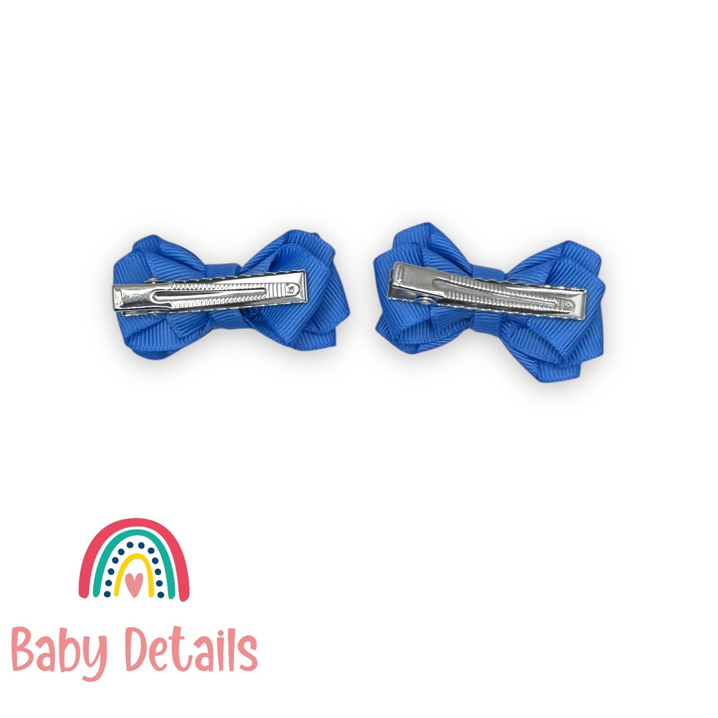Set of 2 Mini Layers Hair Clips - Sky Blue