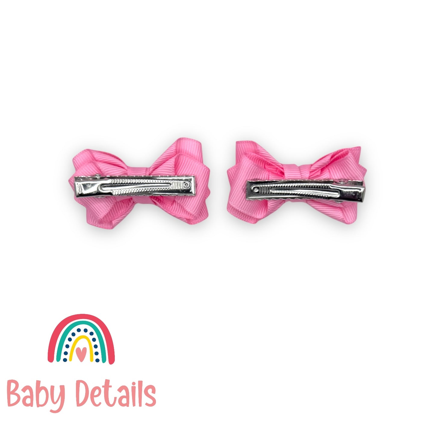 Set of 2 Mini Layers Hair Clips - Light Pink